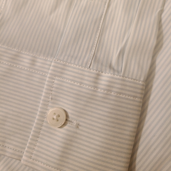 NWT Calvin Klein Blue Strip Button Up Shirt - Picture 2 of 10